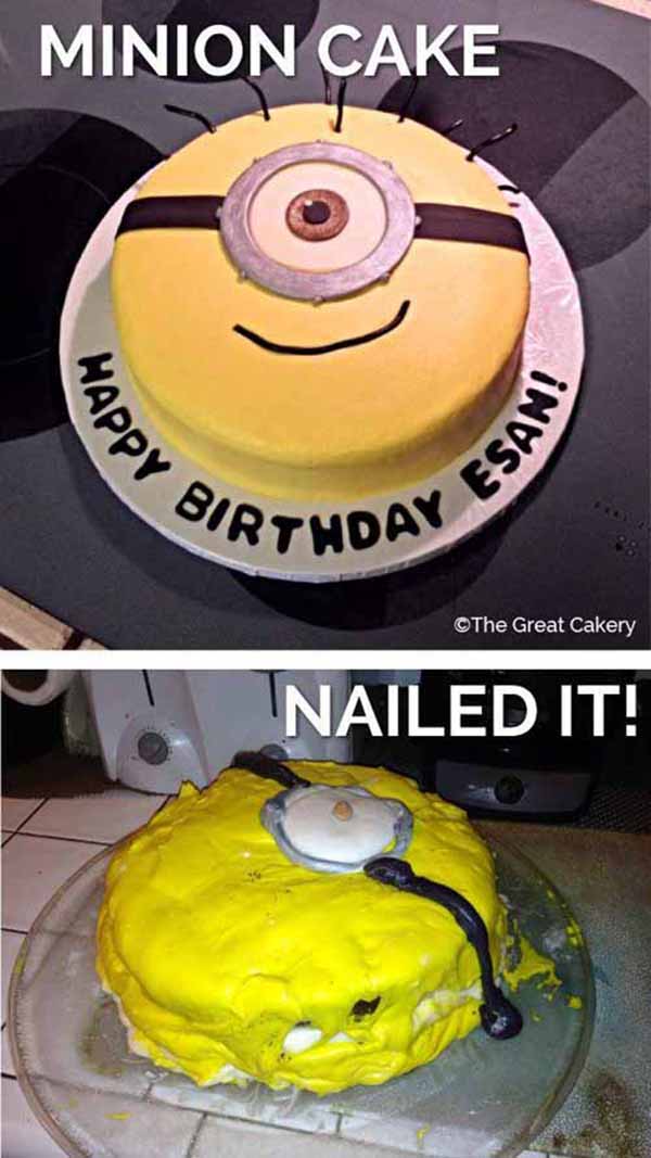 minion cake fail