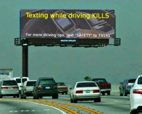 texting while driving kills