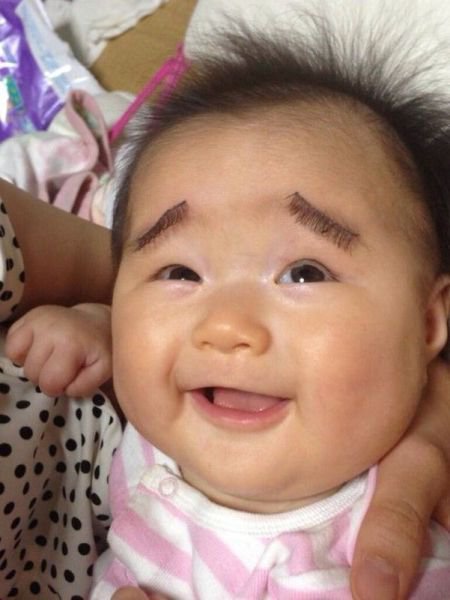 baby drawn eyebrows